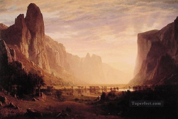 Albert Bierstadt Painting - Looking Down YosemiteValley Albert Bierstadt